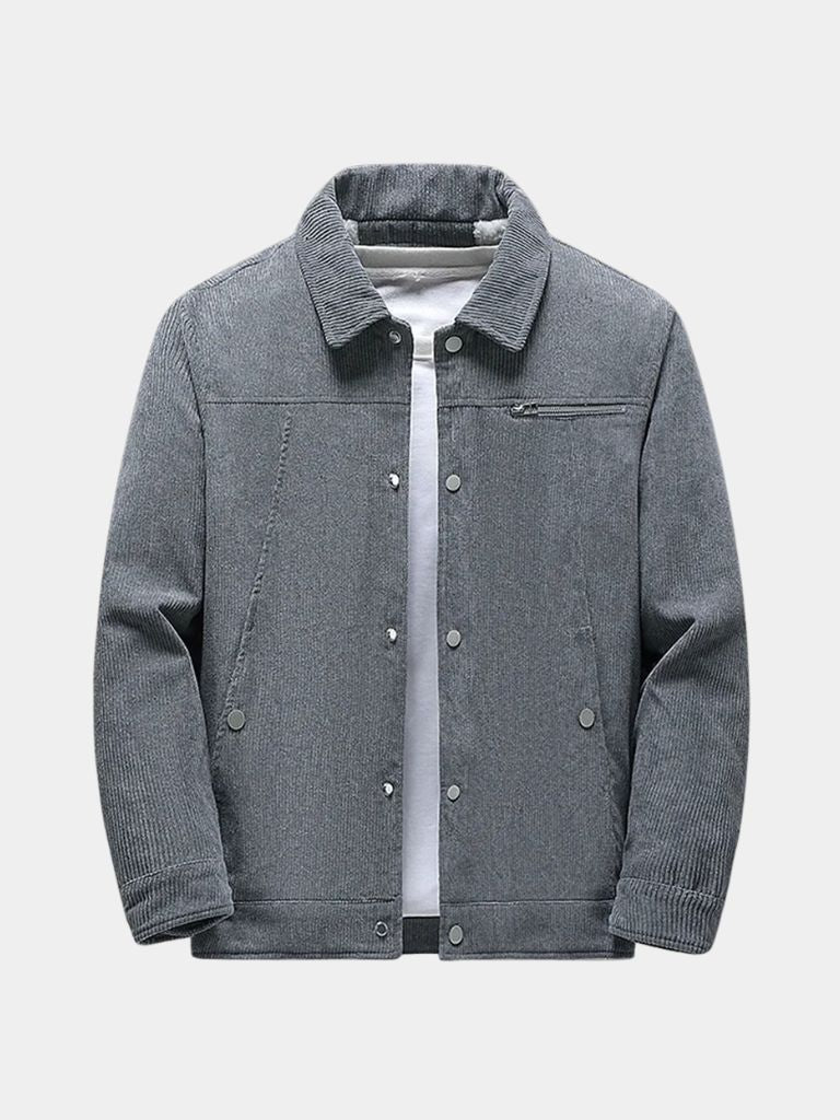 Minimalistische Corduroy Sherpa Jas