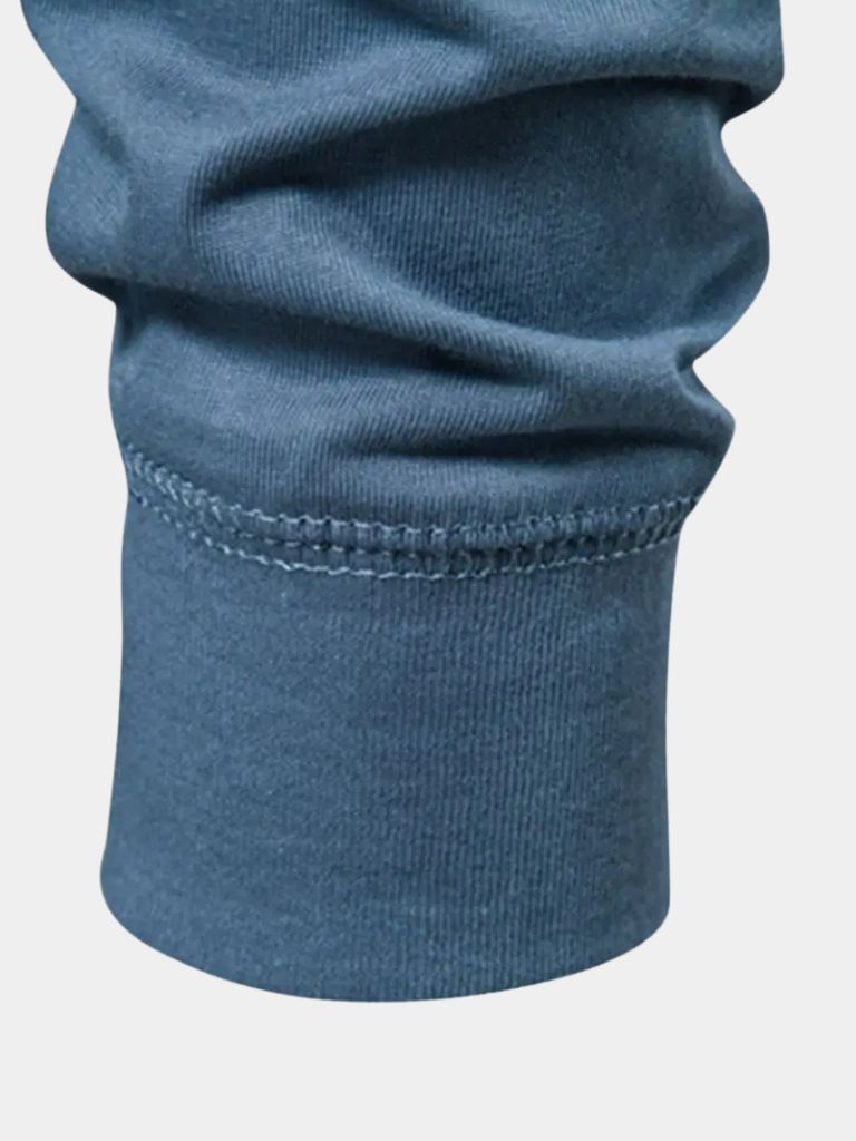 Minimalistische Henley Hals Lange Mouw T-Shirt