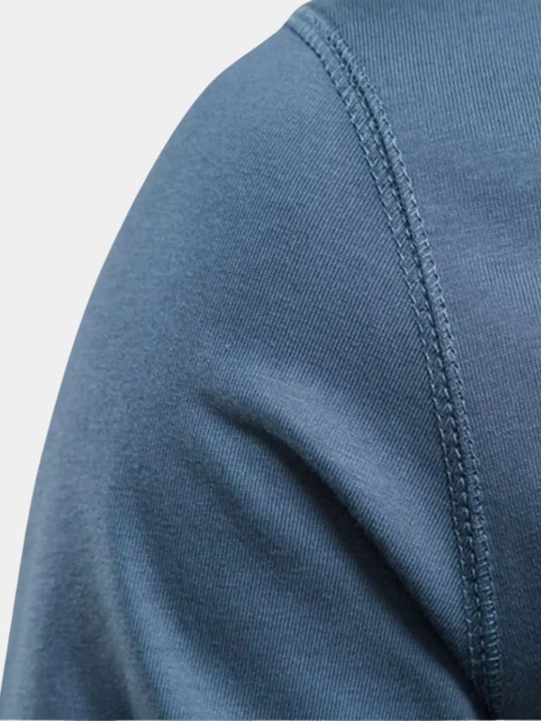 Minimalistische Henley Hals Lange Mouw T-Shirt