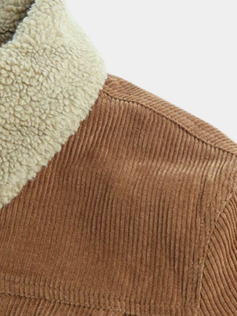 Minimalistische Vintage Corduroy Jas