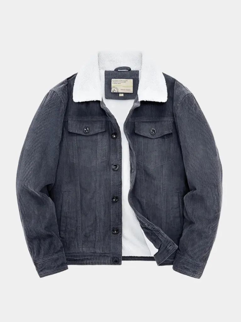 Minimalistische Vintage Corduroy Jas
