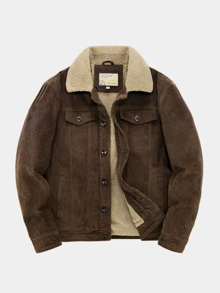 Minimalistische Vintage Corduroy Jas