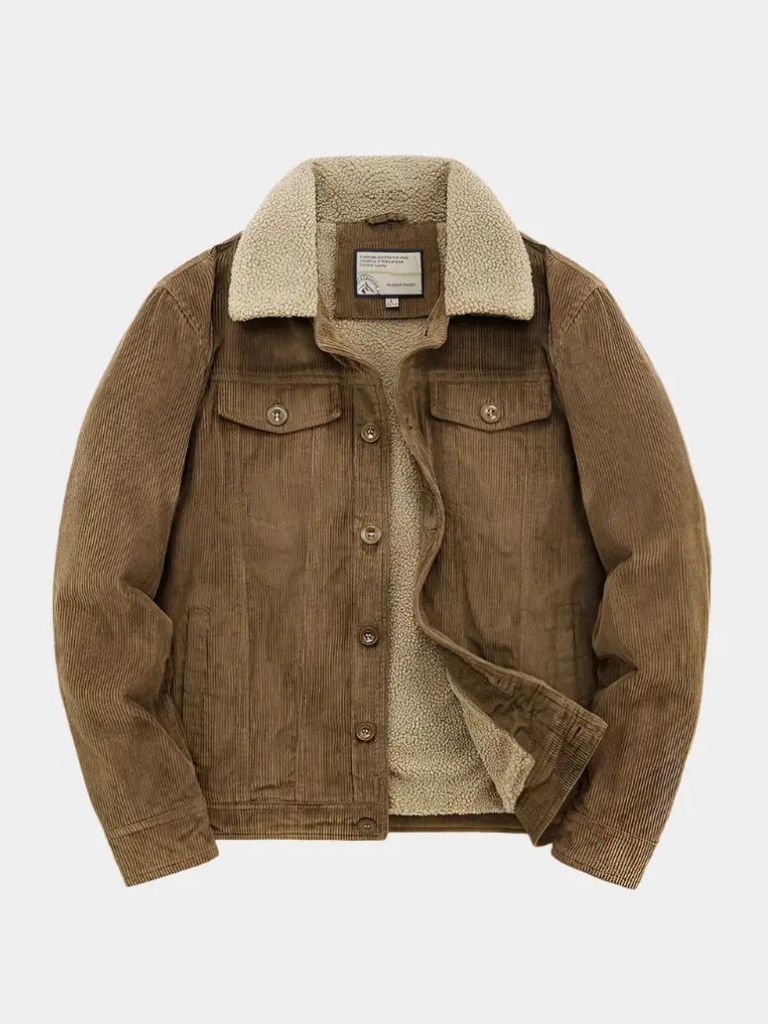 Minimalistische Vintage Corduroy Jas