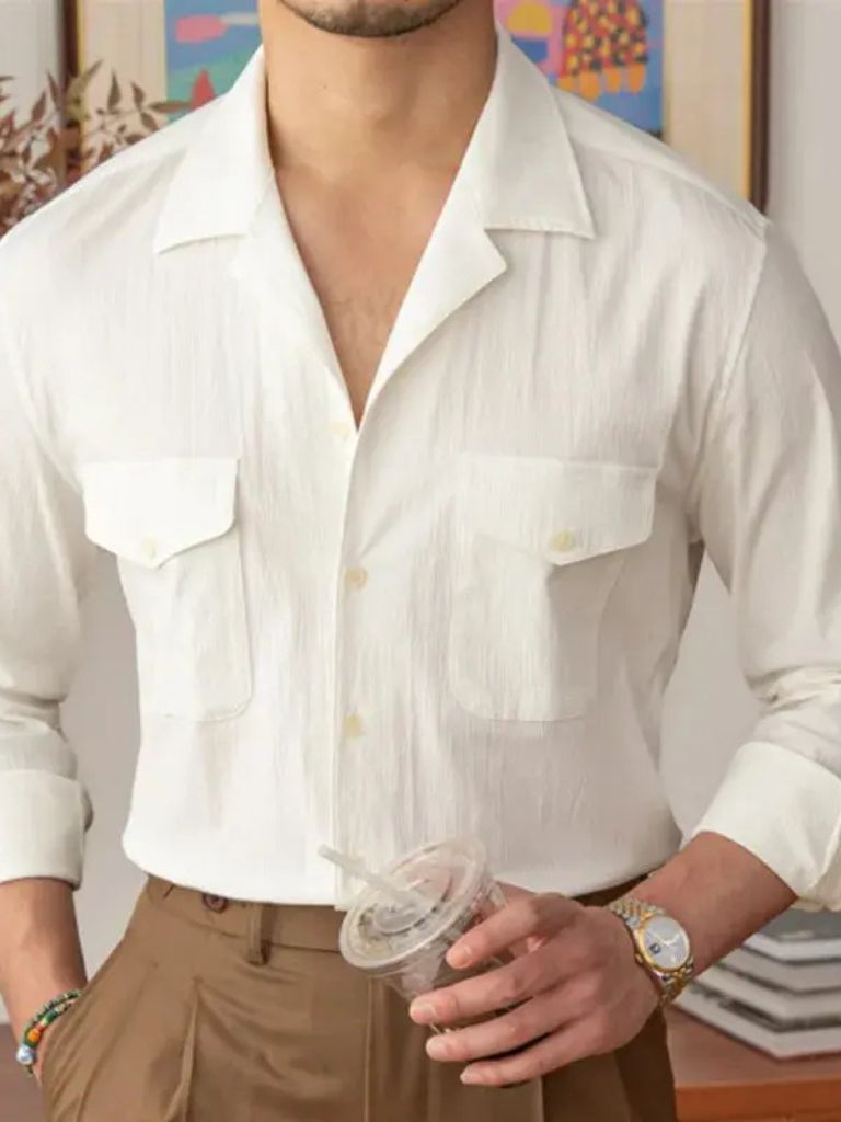 Oude Geld Lange Mouwen Shirt