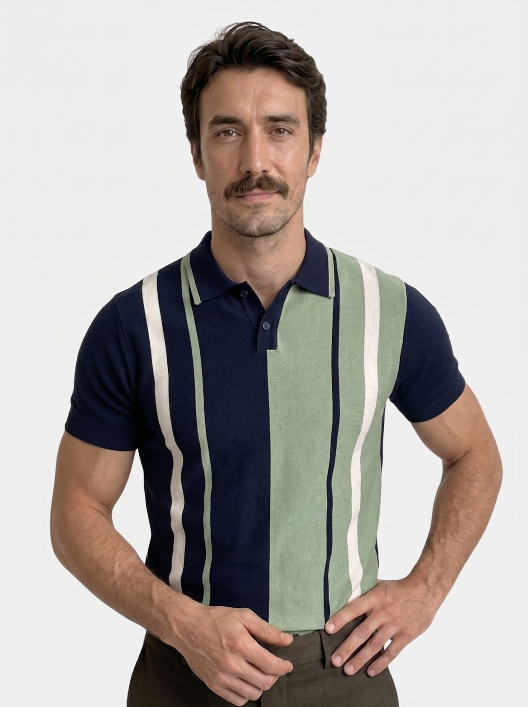 Retro Stripe Polo