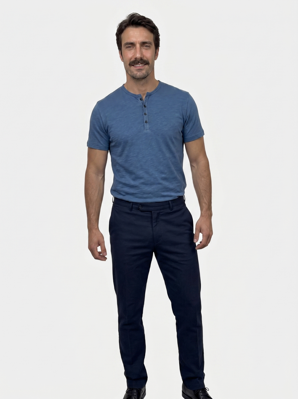 Essentiële Casual Henley Nek T-Shirt