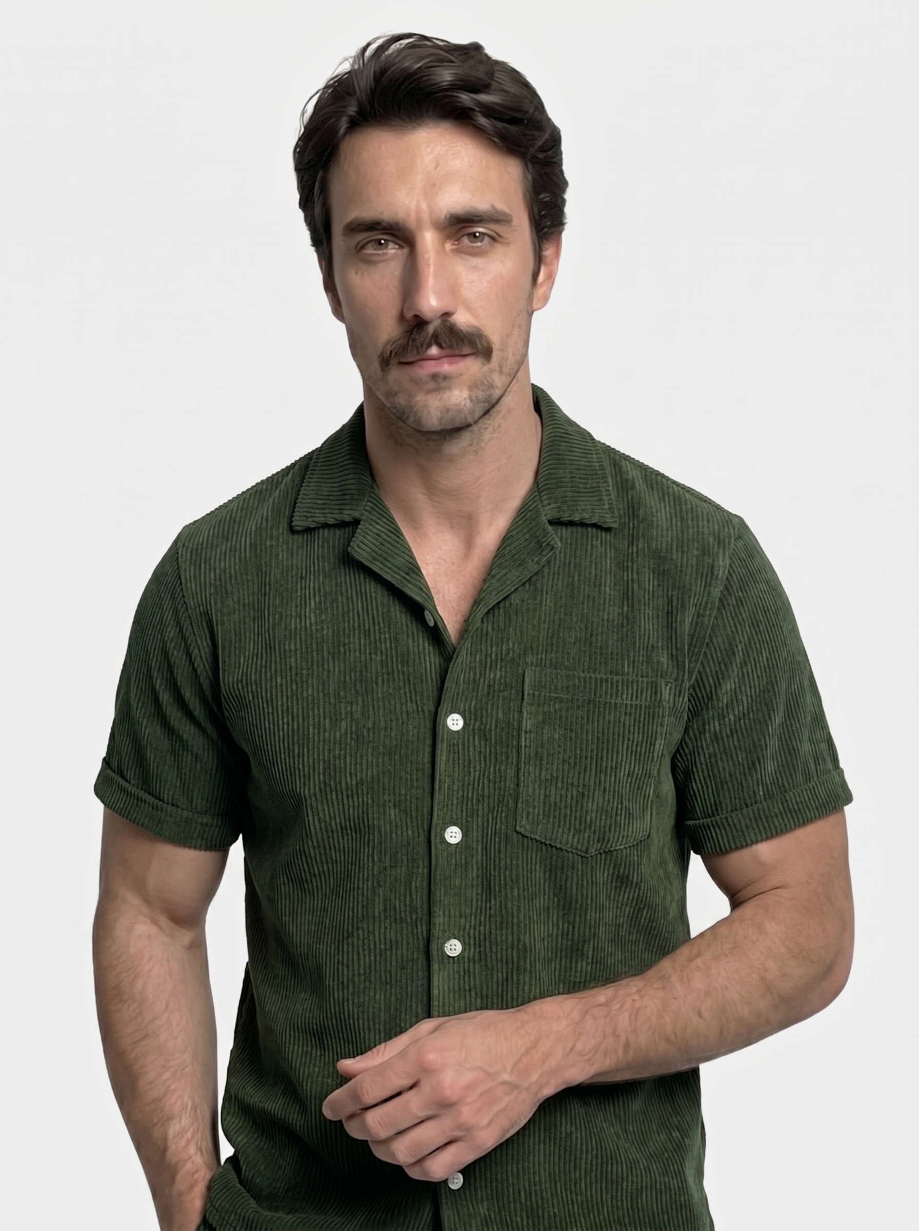 Zomerse Corduroy Set Shorts en Shirt