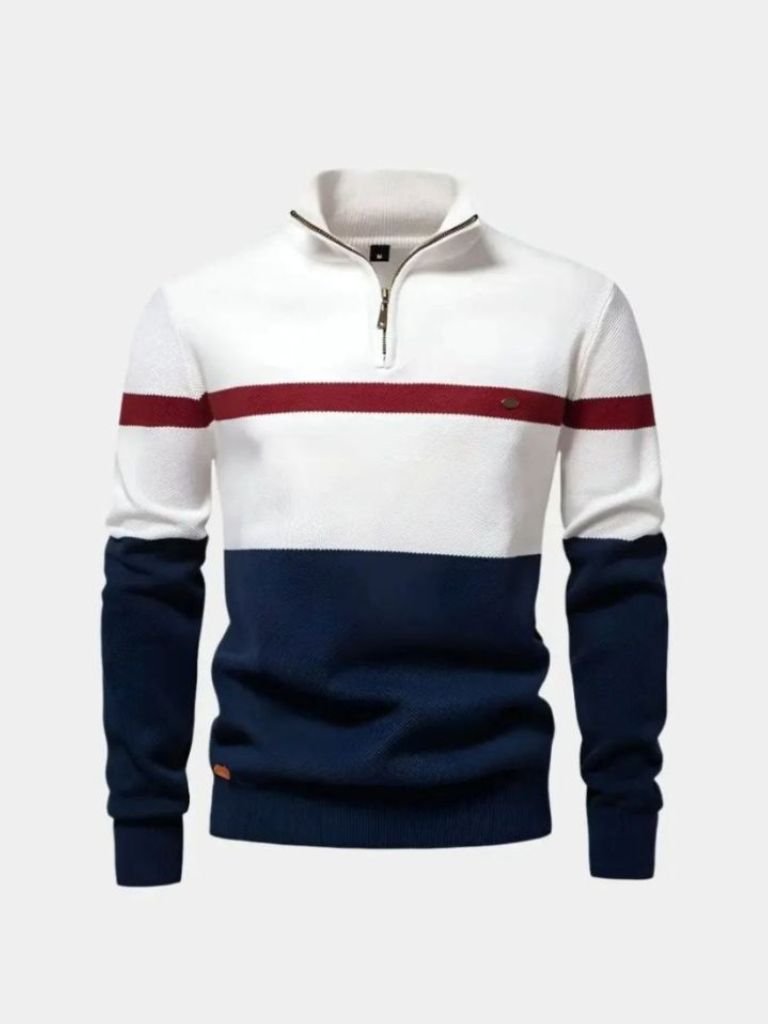 Quarter-Zip Trui - Cross & Crown