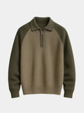 Raglan Kwart Rits Trui