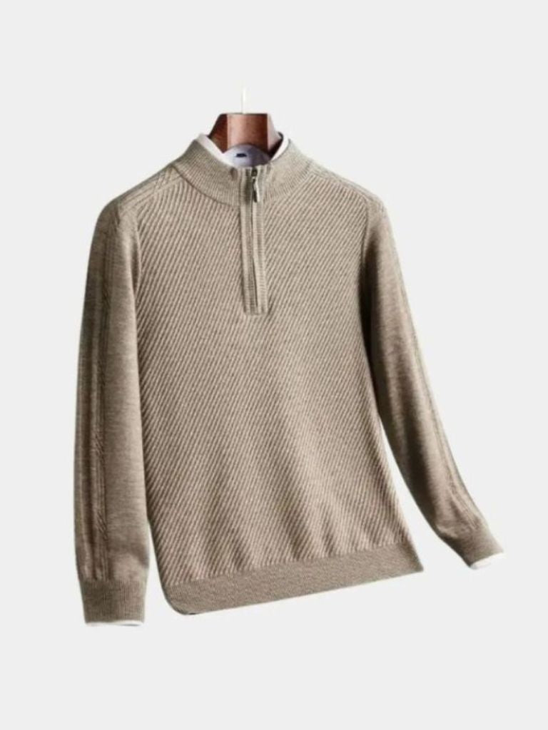 Stripe Quarter Zip Woltrui