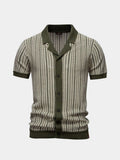 Gestreepte Gebreide Poloshirt