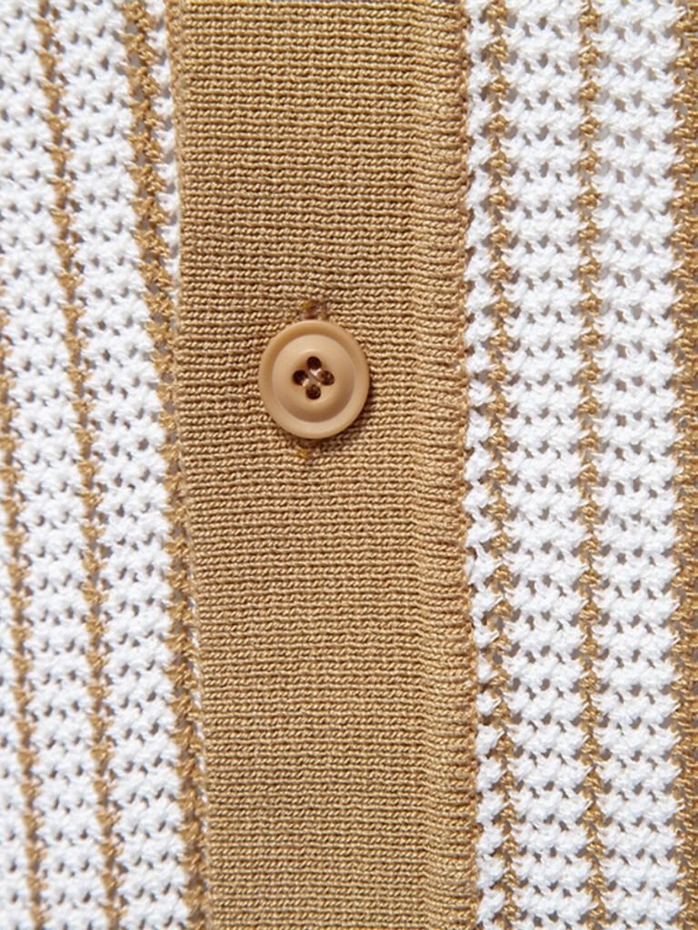 Gestreepte Gebreide Poloshirt