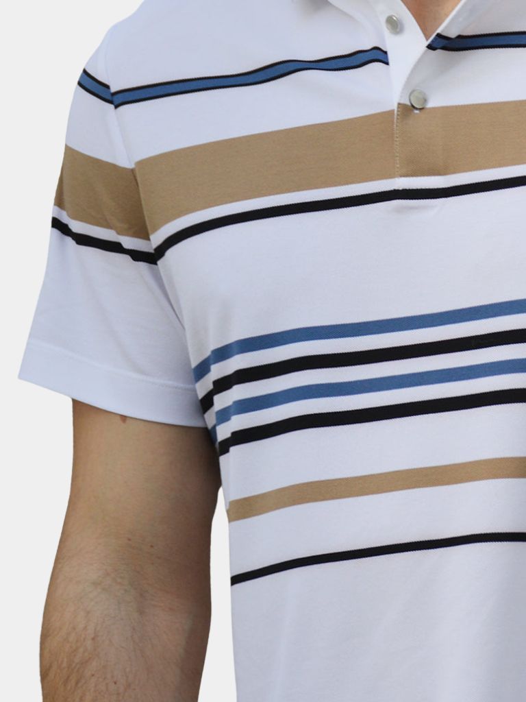 Zonsondergang Stripe Polo