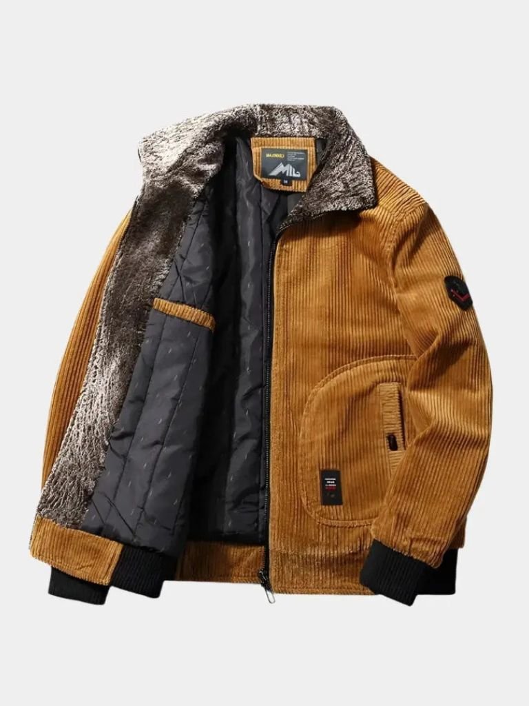 Thermische Windbreaker Corduroy Jacket