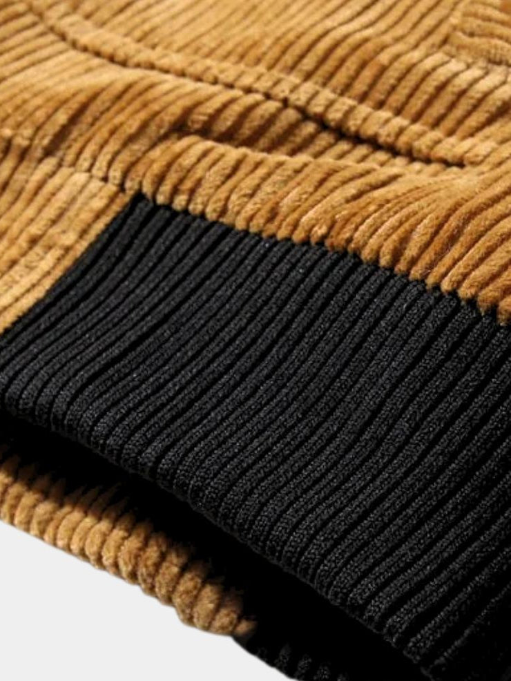 Thermische Windbreaker Corduroy Jacket