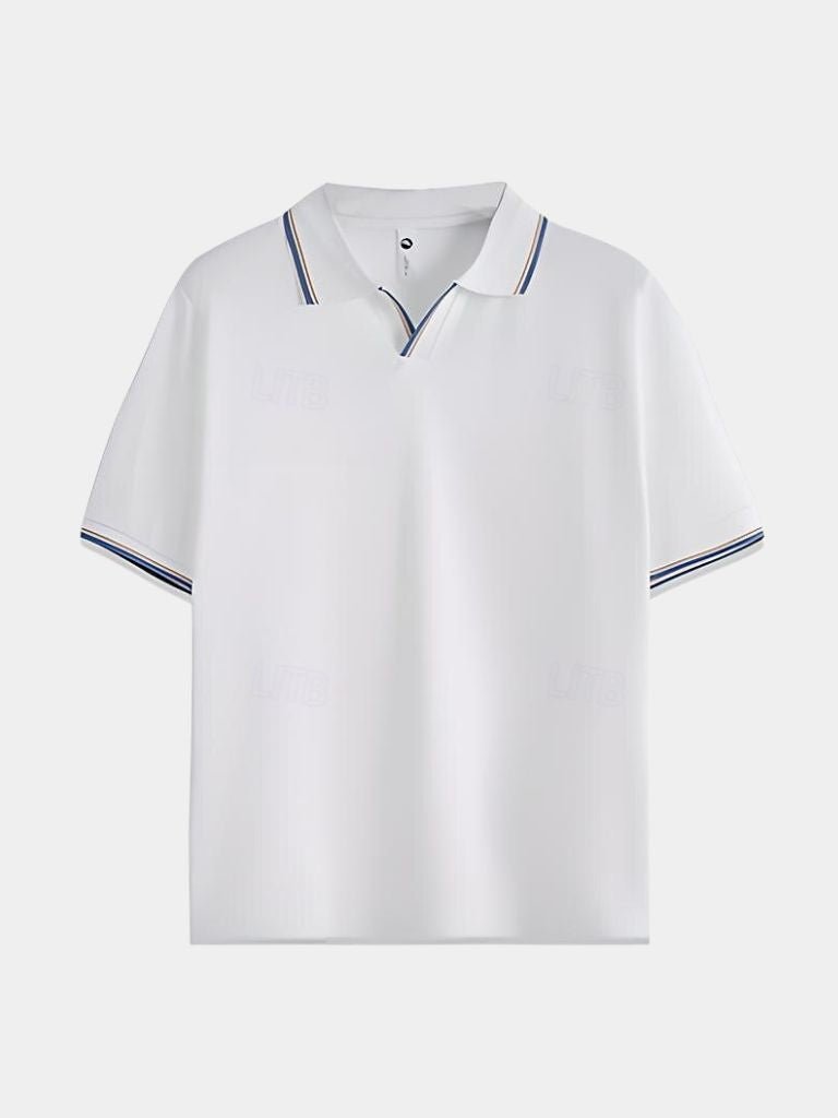 Tijdloze Zwarte V-Hals Polo