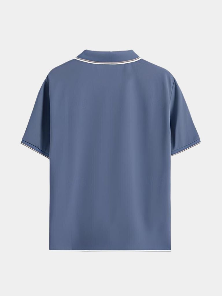 Tijdloze Zwarte V-Hals Polo