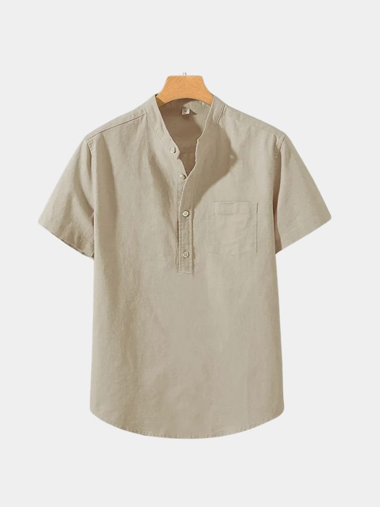 Witte Wellspring Linnen T-Shirt