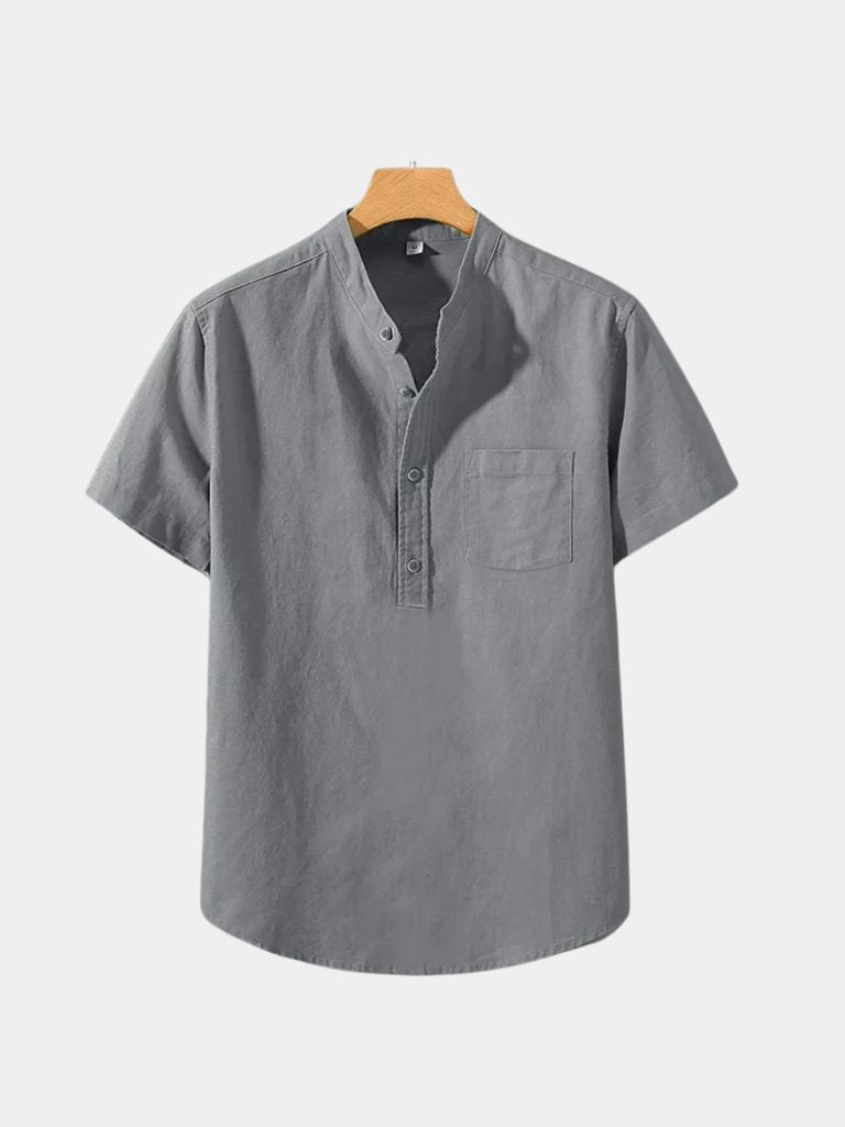 Witte Wellspring Linnen T-Shirt
