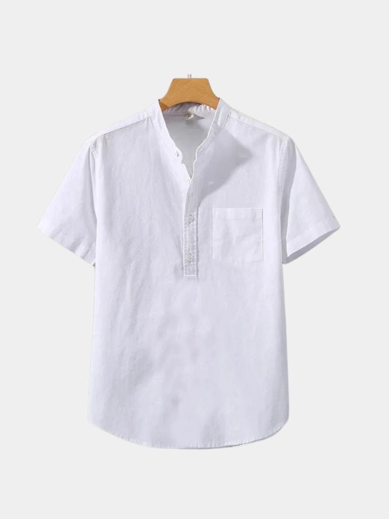 Witte Wellspring Linnen T-Shirt
