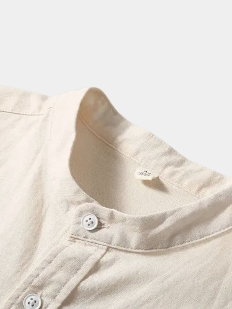 Witte Wellspring Linnen T-Shirt
