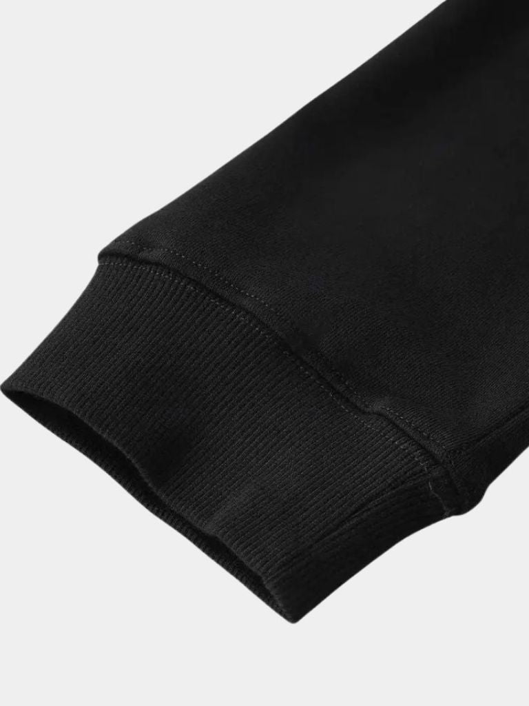 Zip Zwarte Revers Sport Sweatshirt