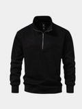 Zip Zwarte Revers Sport Sweatshirt